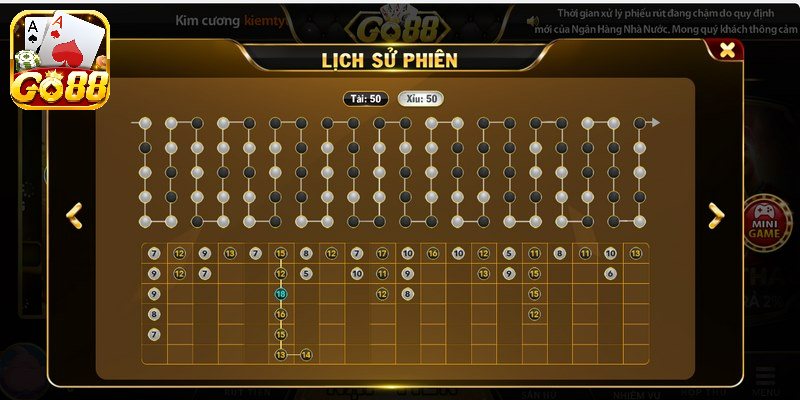 Trong Go88, ng??i ch?i ???c ??t c??c vào s? k?t h?p c?a các xúc x?c